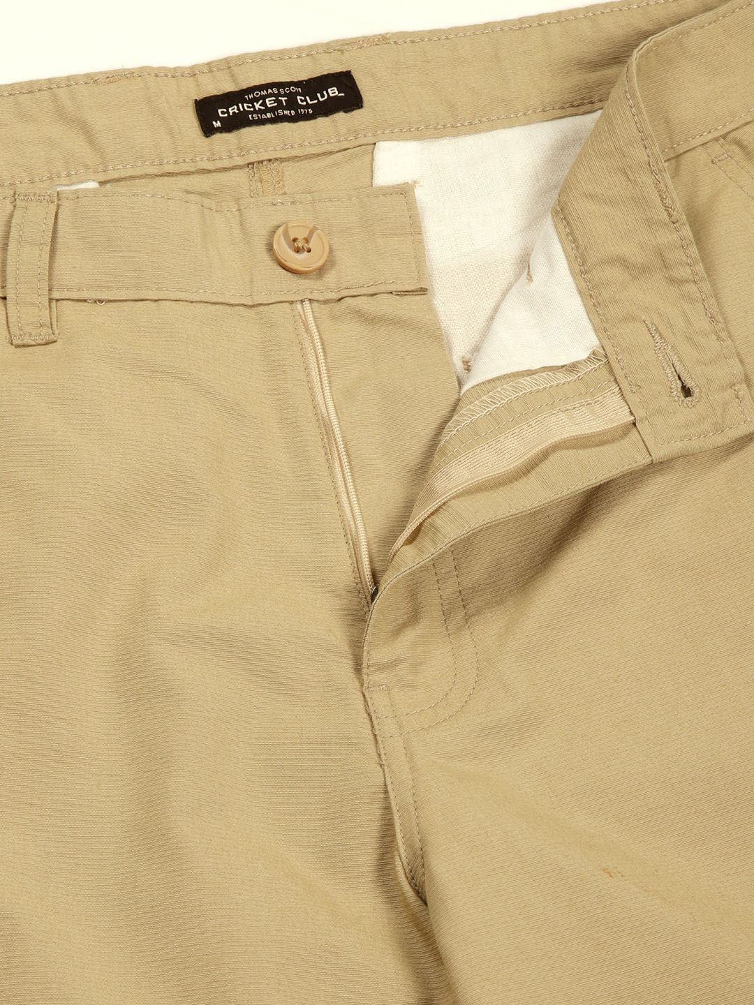 Thomas Scott Men Cricket Club Collection Cotton Mid-Rise Cargos Trousers