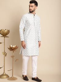 Anouk Floral Embroidered Regular Kurta with Churidar