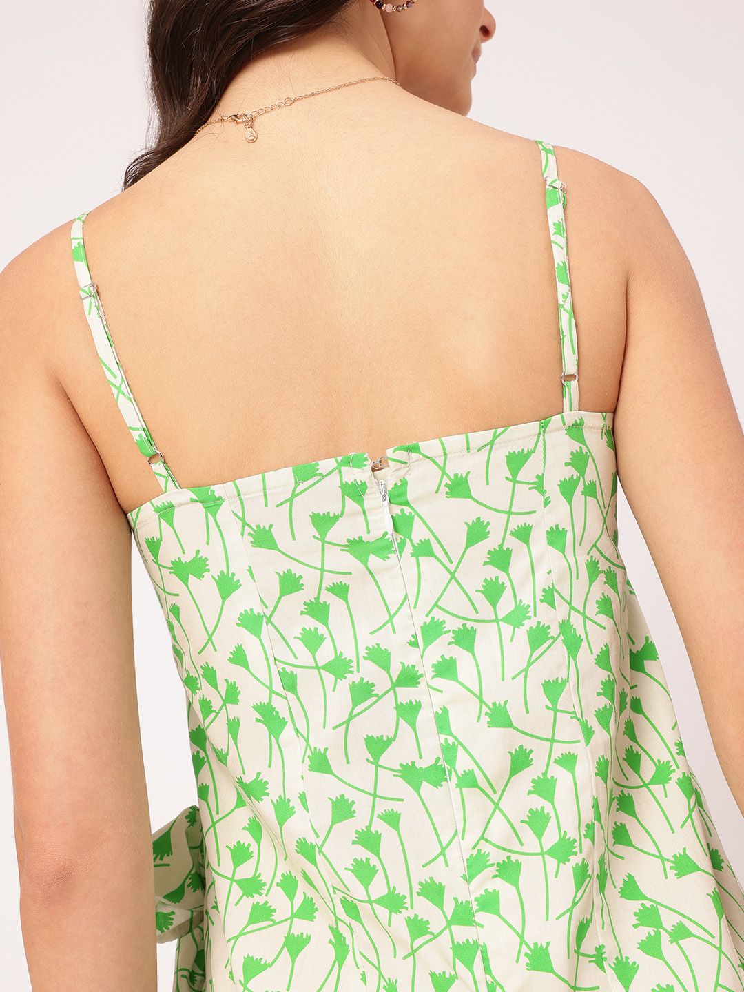 DressBerry Fluttering Fancies Printed Strappy Mini Wrap Dress