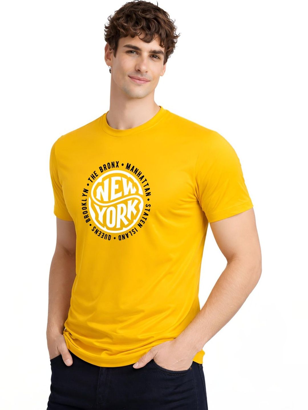 ADRO Men Typography Printed T-shirt