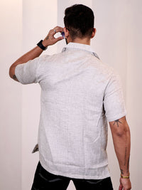 Eszett Cuban Collar Cotton Casual Shirt