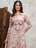 Vishudh Women Abstact Printed Shirt Midi Dress