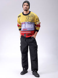 The Indian Garage Co Men Typography Printed Round Neck Full Sleeves Pullover Sweaters