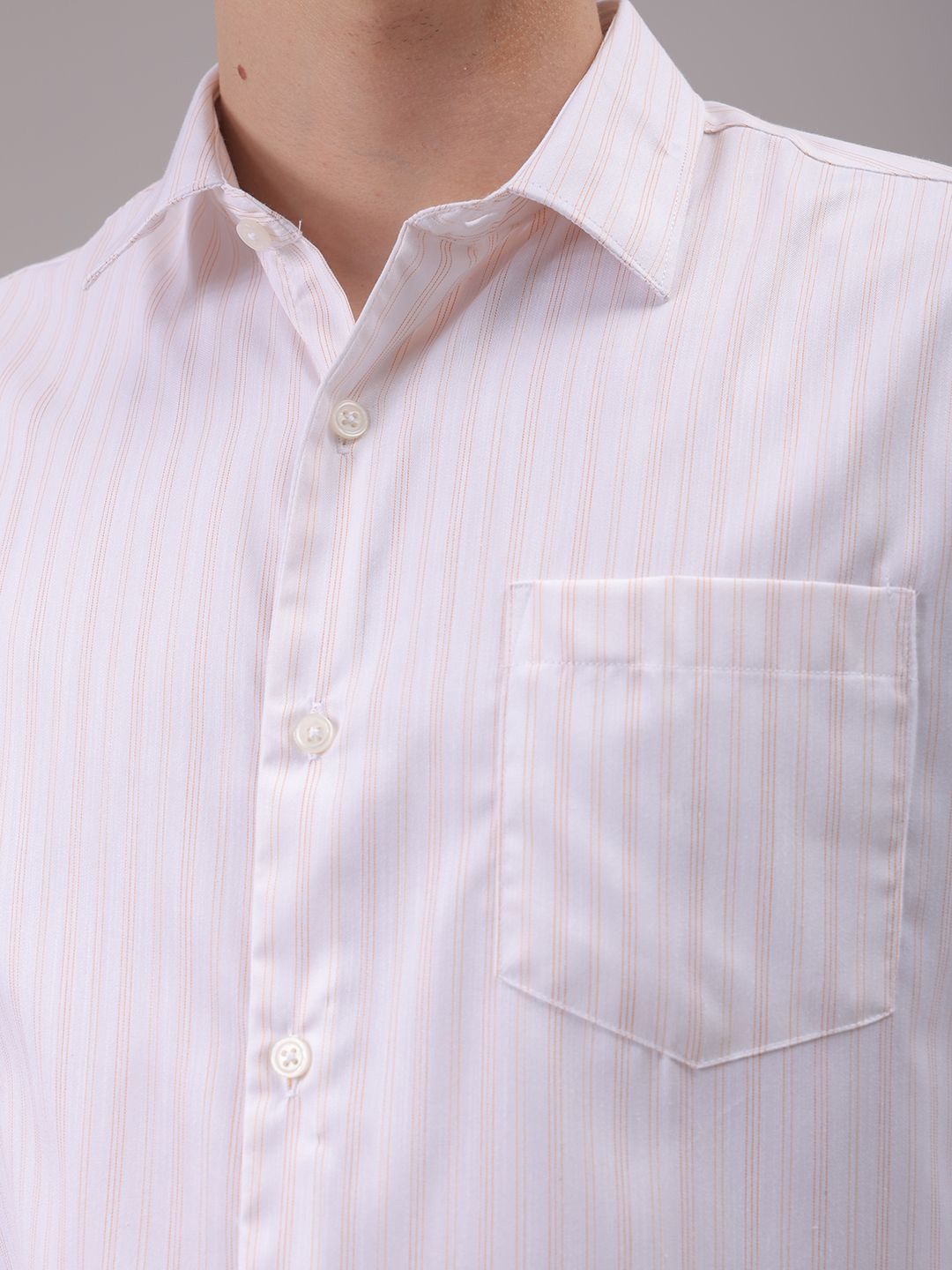 The Indian Garage Co. X Luxe Men Cutaway Collar Vertical Striped Slim Fit Formal Shirt