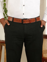 Teakwood Leathers Men Textured Leather Belt
