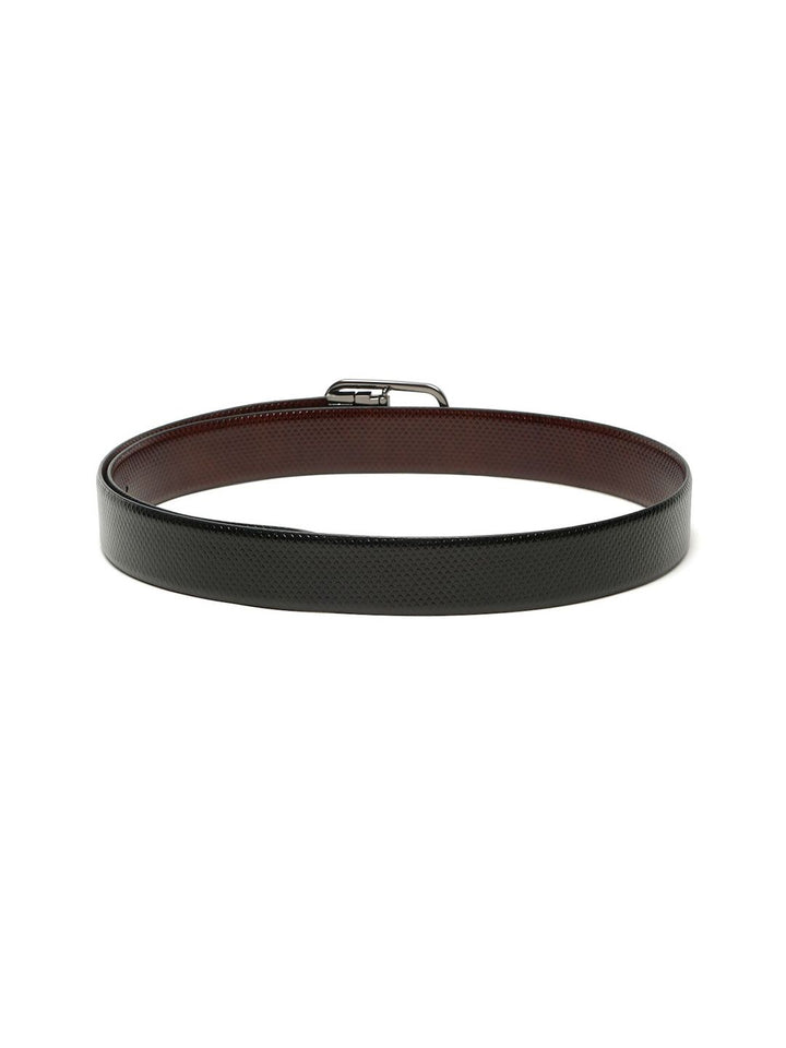 Teakwood Leathers Men Textured Leather Reversible Formal Belt