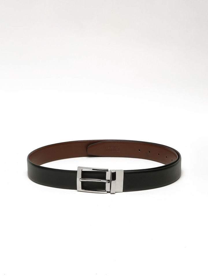 Teakwood Leathers Men Textured Leather Reversible Formal Belt