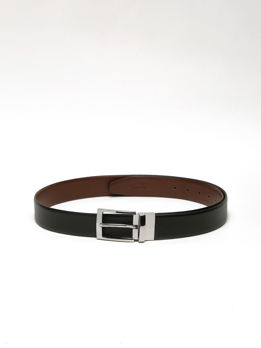 Teakwood Leathers Men Textured Leather Reversible Formal Belt
