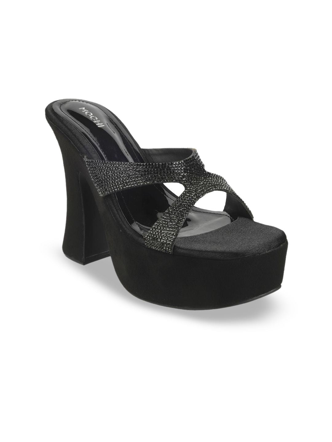 Mochi Embellished Block Sandals