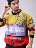 The Indian Garage Co Men Typography Printed Round Neck Full Sleeves Pullover Sweaters