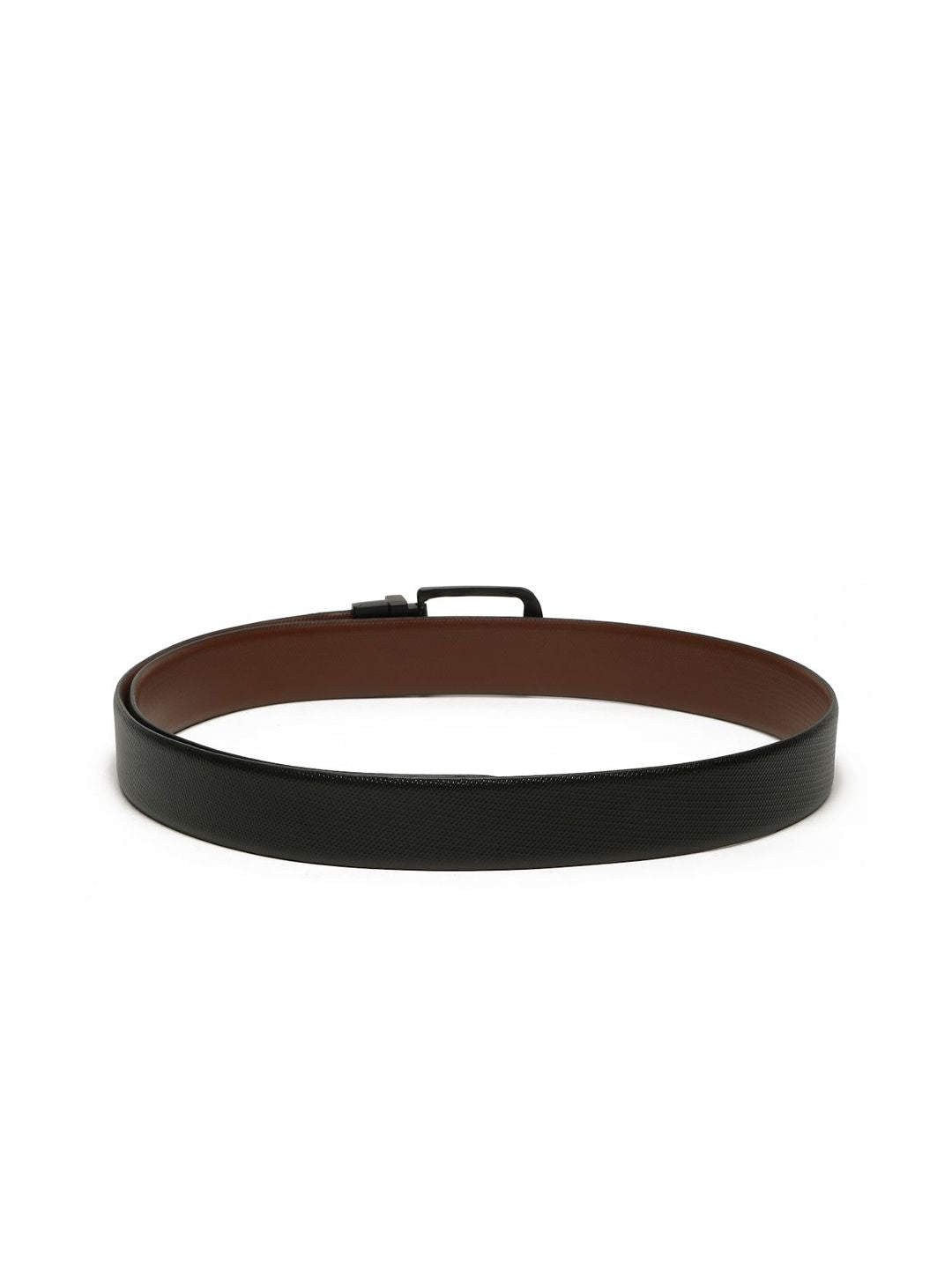 Teakwood Leathers Men Textured Leather Reversible Formal Belt
