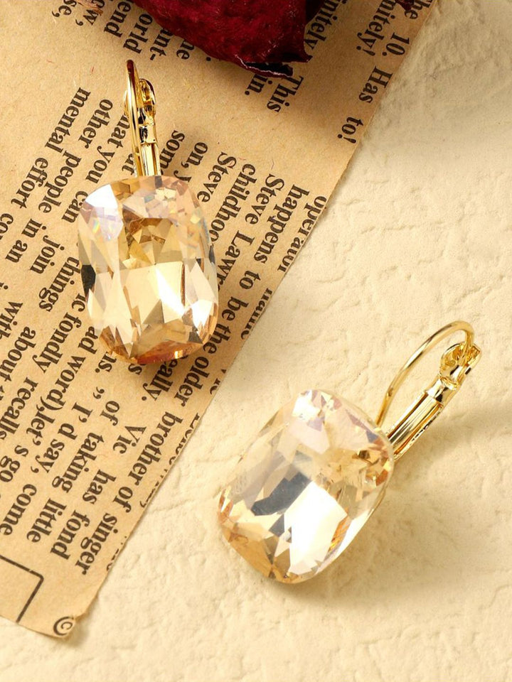 SALTY Gem Stone Studded Contemporary Celestial Drop Earrings