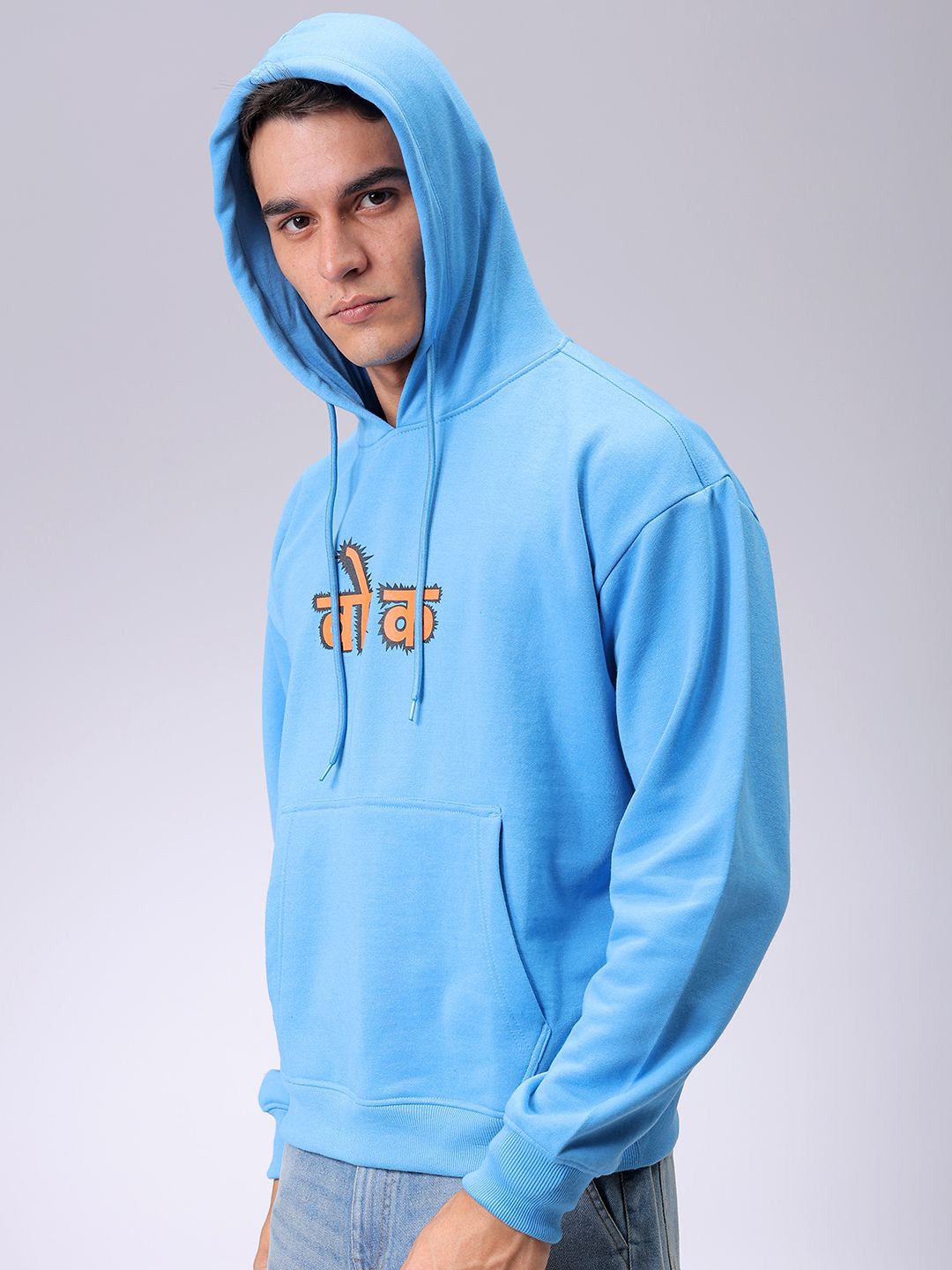 The Indian Garage Co Men Graphic Printed Hooded Long Sleeves Pullover Sweatshirt