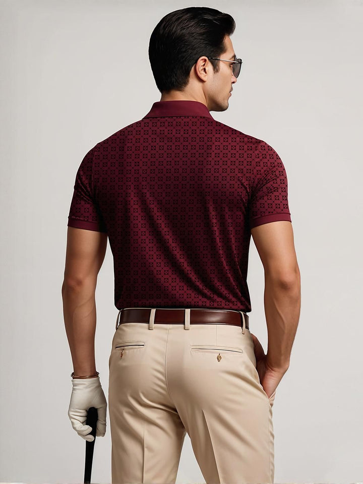 ADRO Men Maroon Cotton Tshirts