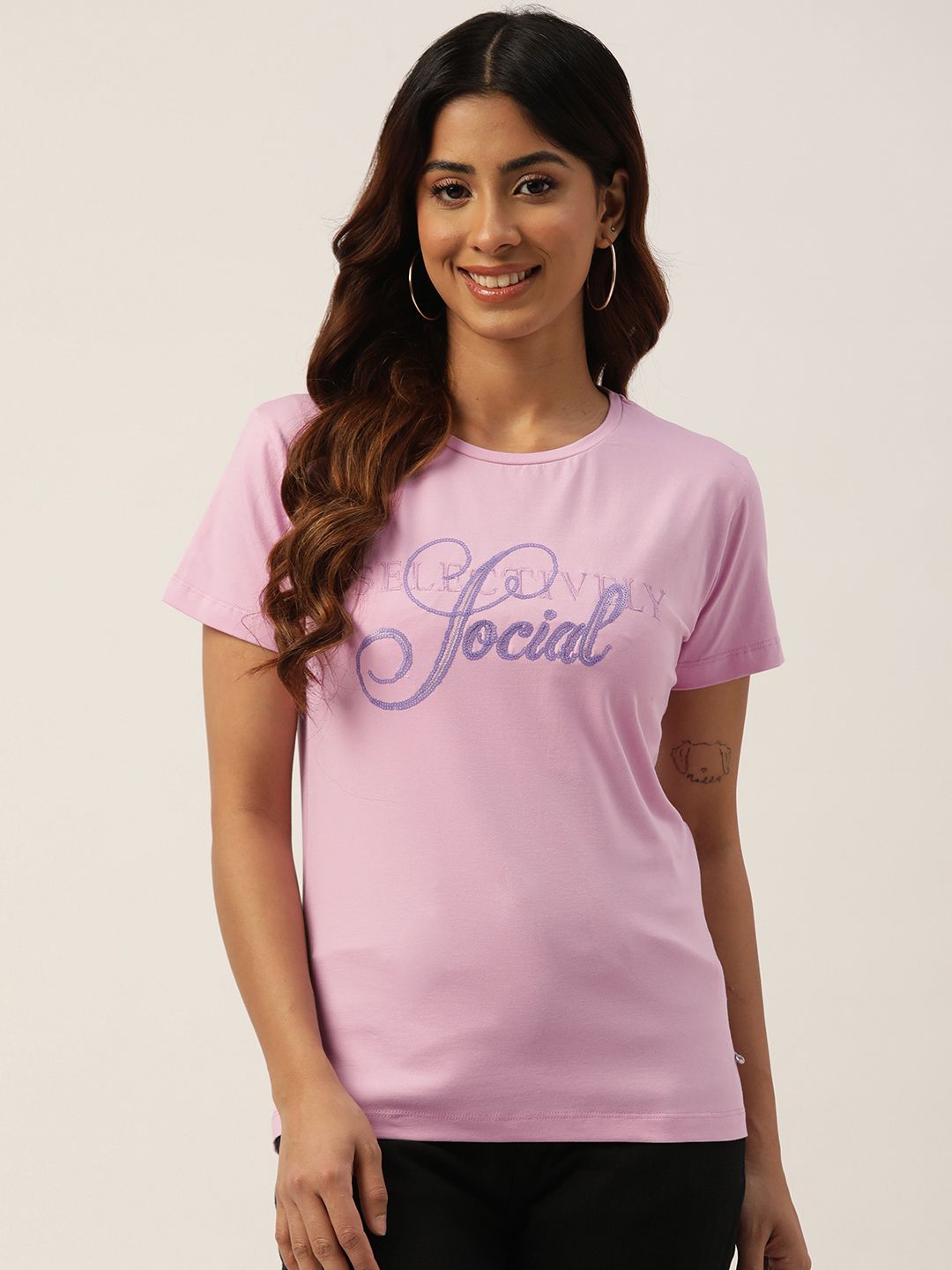 Monte Carlo Embroidered & Sequinned T-shirt