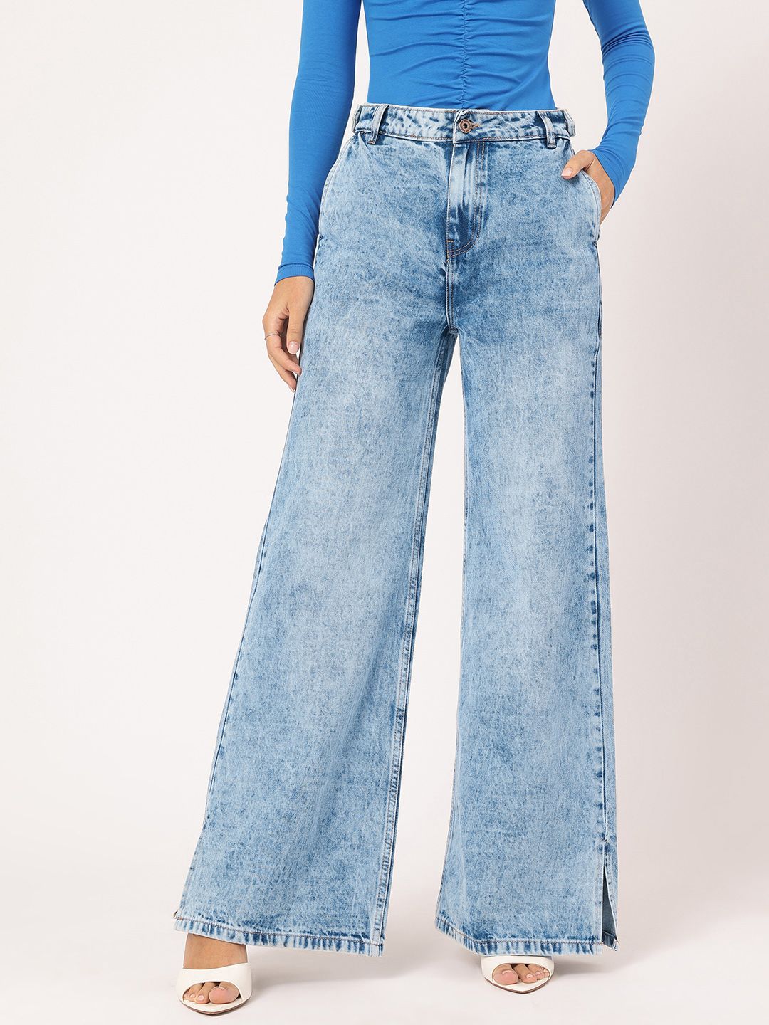 DressBerry Women Urban Uplift Wide Leg Jeans