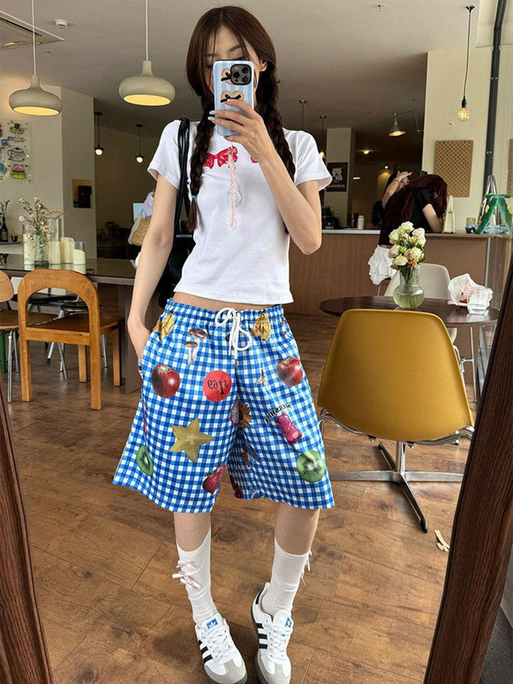 Women Dressberry dicetak seluar joggers