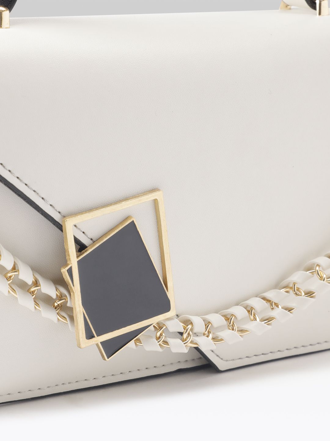 DressBerry Structured Satchel With Detachable Sling Strap