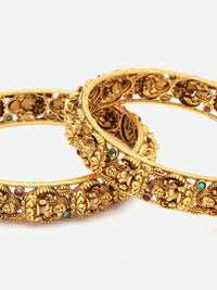 Set PANASH 2 24 CT Bersalut Emas Gelang Boleh Laras Bertampal Batu AD