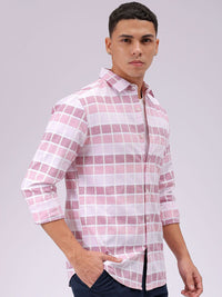 The Indian Garage Co Slim Fit Checked Pure Cotton Casual Shirt