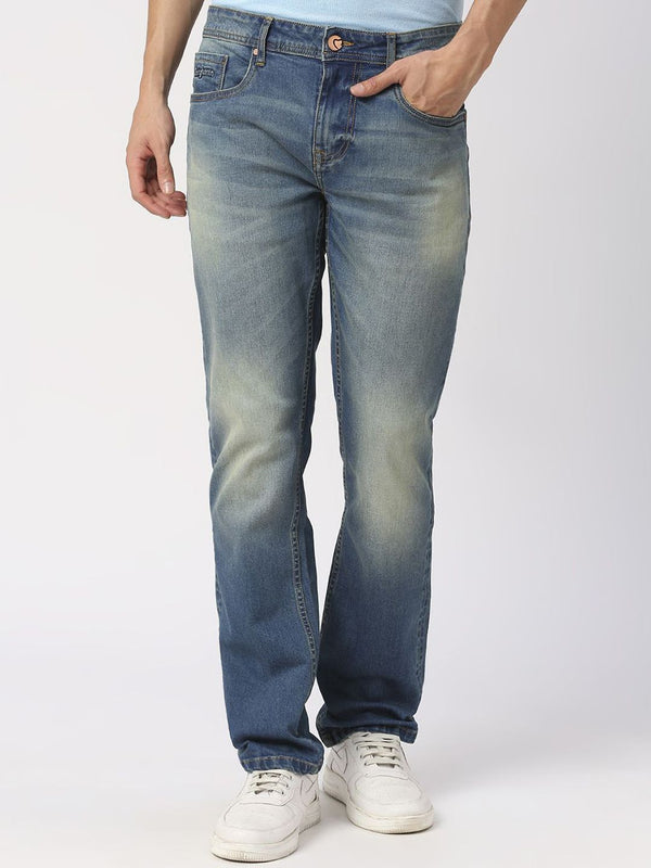 Menjadi Lelaki Manusia Lurus Lurus Lurus Bersih kelihatan jeans pudar ringan