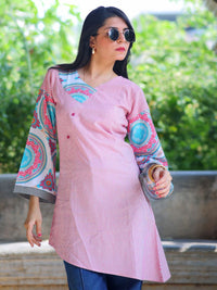 KALINI Striped V-Neck Kurti