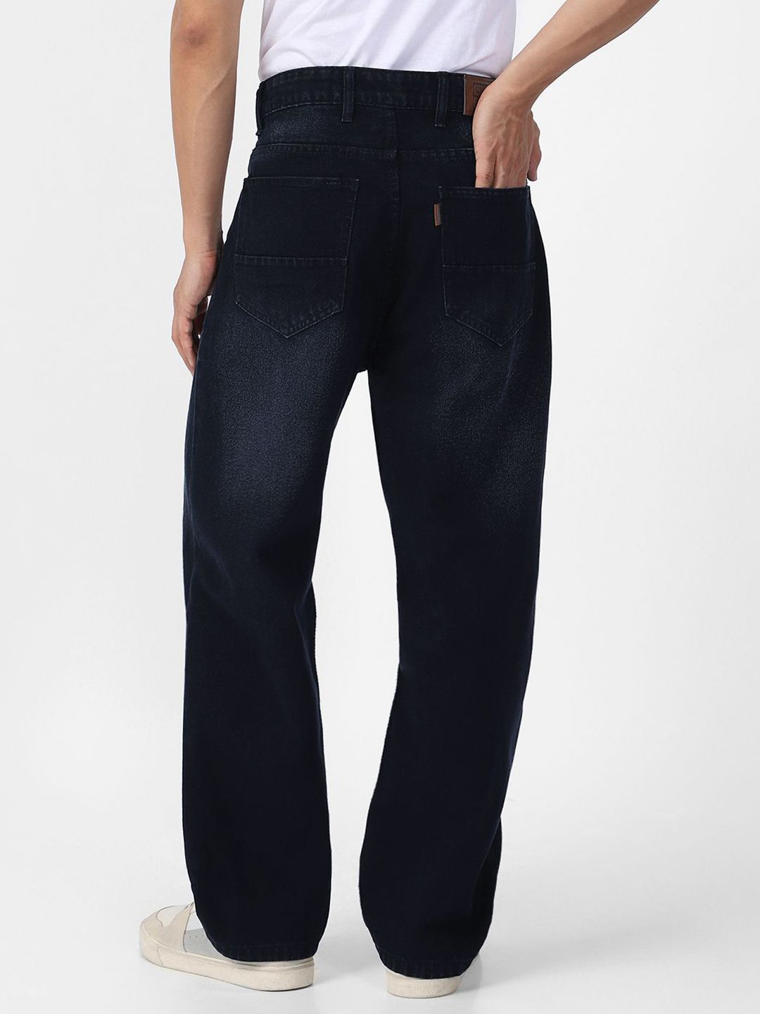 Urbano Fashion Men Loose Relaxed Fit Heavy Fade Jeans