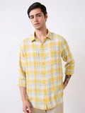SPYKAR Men Slim Fit Opaque Checked Casual Shirt