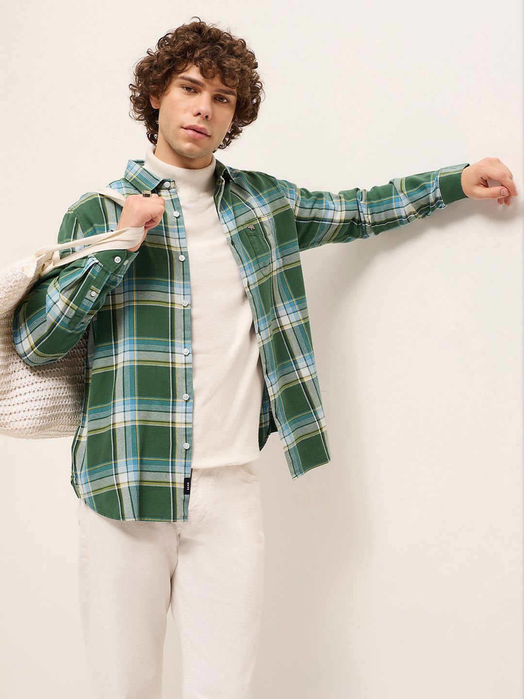THE BEAR HOUSE Men Slim Fit Opaque Checked Casual Shirt