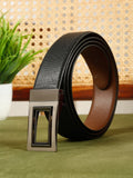Teakwood Leathers Men Textured Leather Reversible Formal Belt
