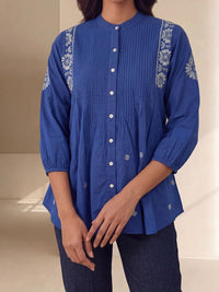 House of Chikankari Bordir Cotton Top