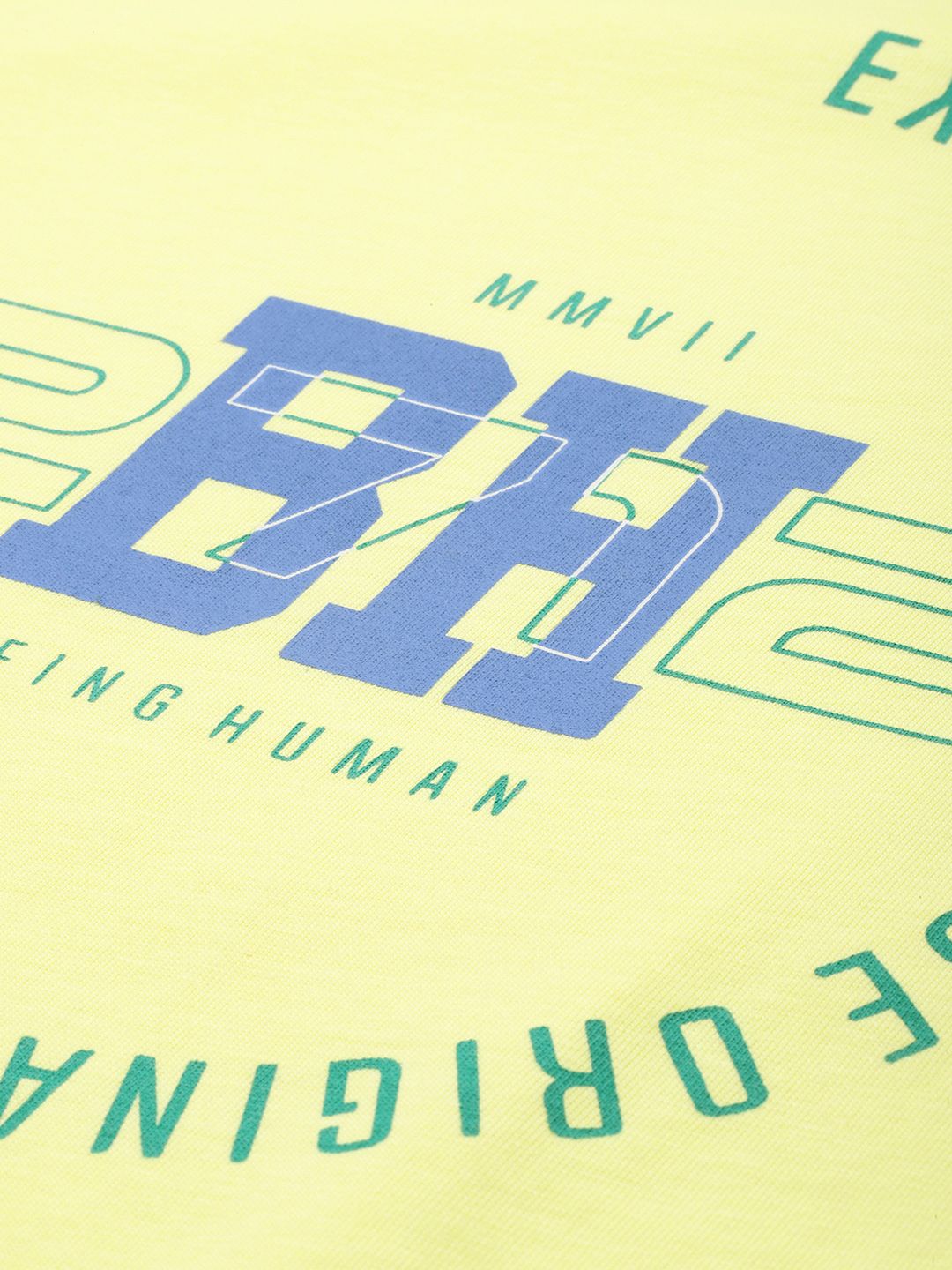 Being Human Typography Printed Pure Cotton T-shirt