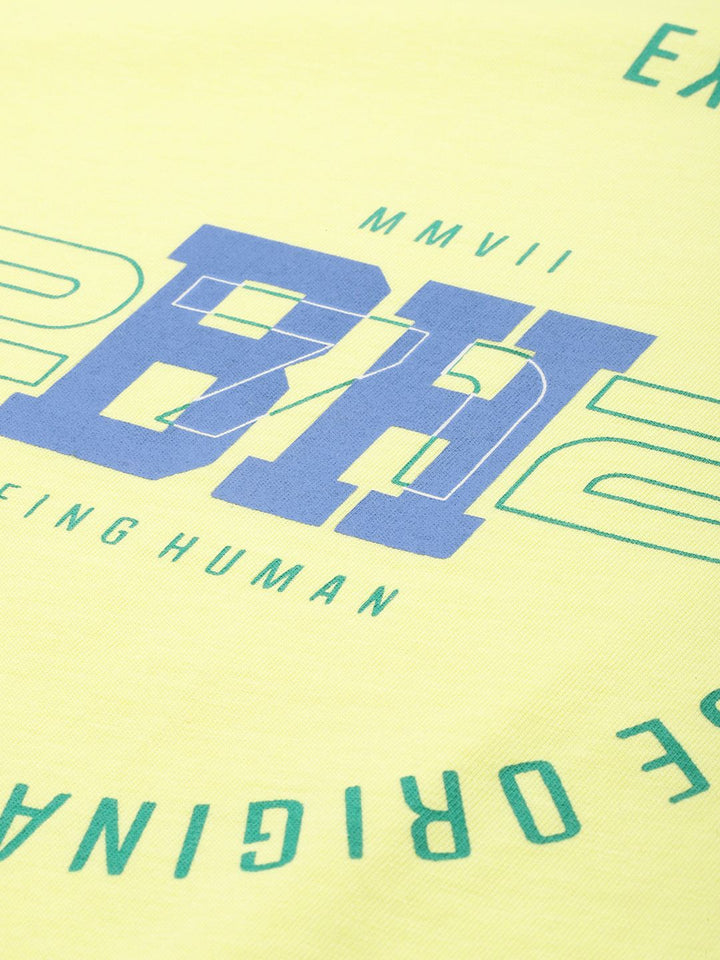 Being Human Typography Printed Pure Cotton T-shirt