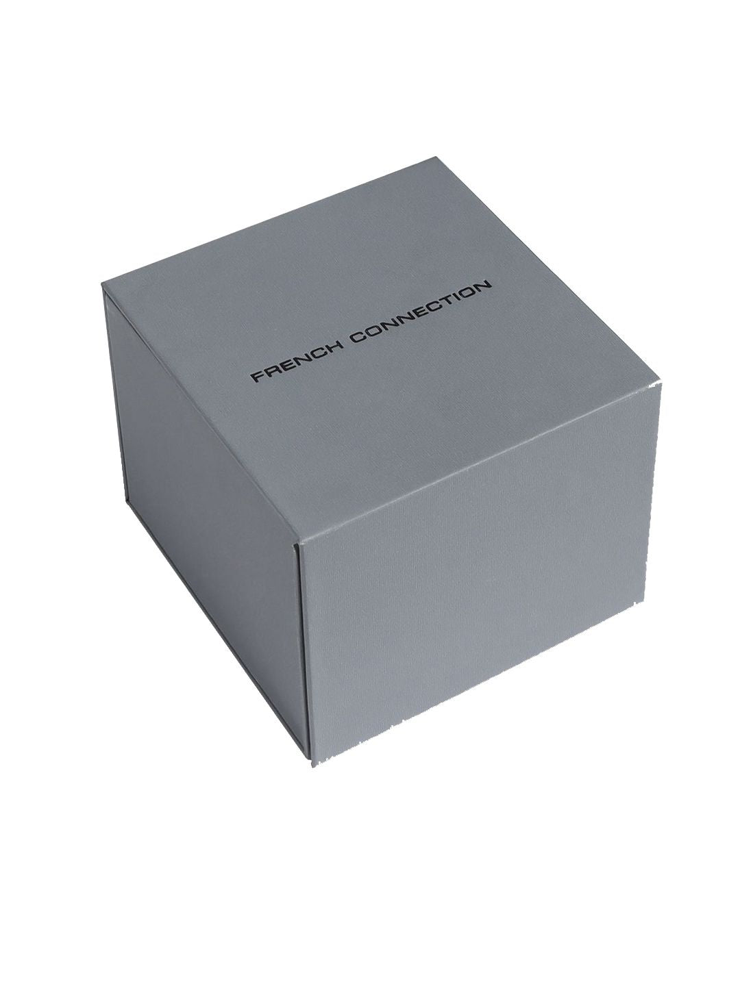 French Connection Women Round Dial & Stainless Steel Textured Straps Analogue Watch FCU7GM