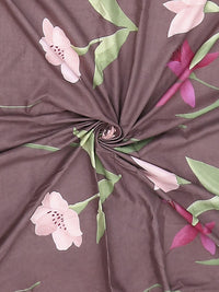Monte Carlo Edmond Pink & Green Floral Printed 144 TC King Bedsheet Set 2.70 m x 2.70 m