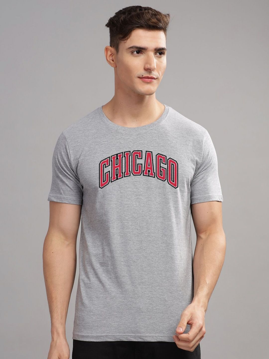 ADRO Men Typography Printed Raw Edge T-shirt