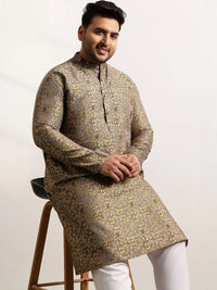 SOJANYA PLUS Lelaki Floral Regular Kurta dengan Seluar