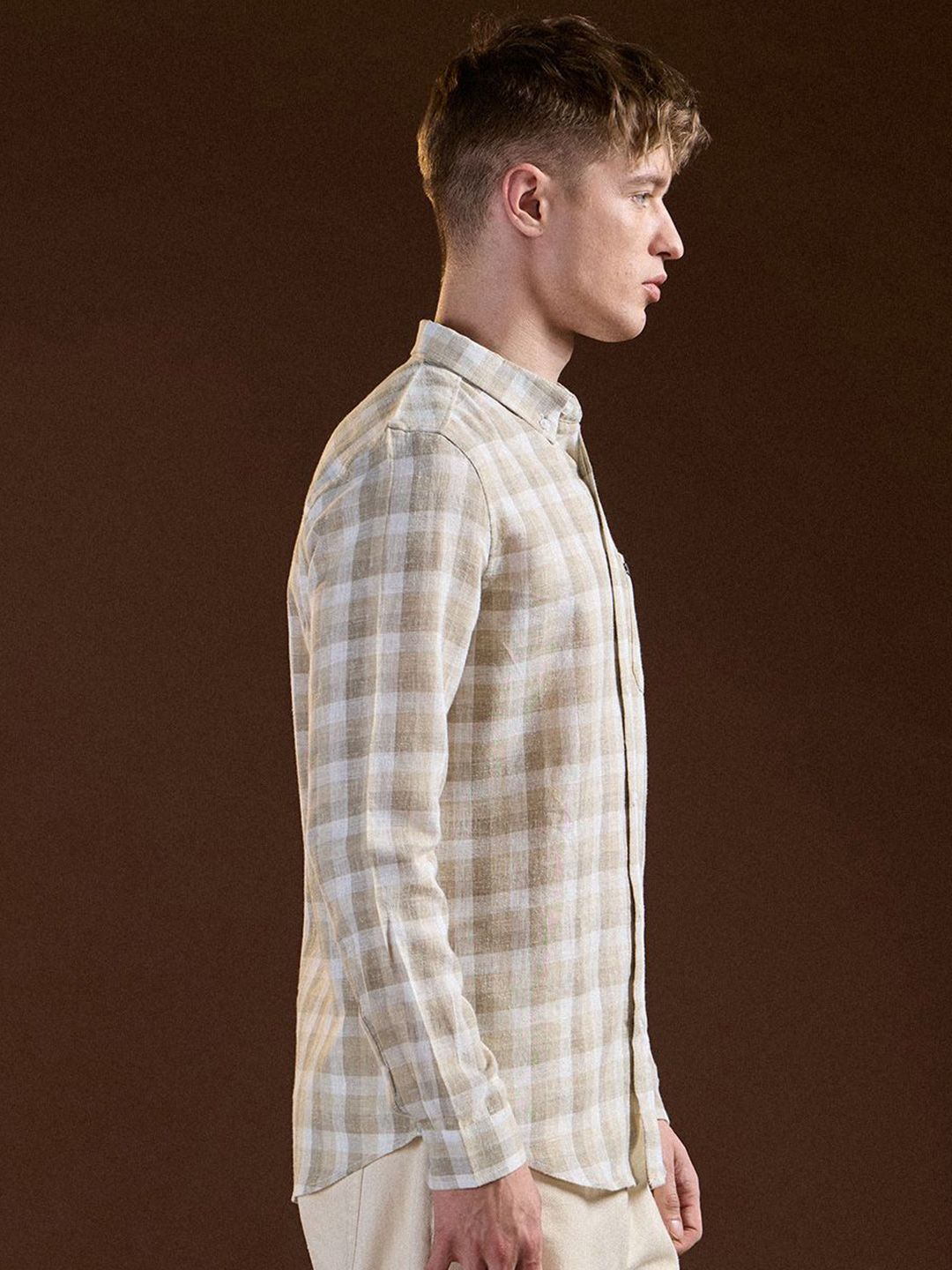 THE BEAR HOUSE Men Slim Fit Opaque Checked Casual Shirt