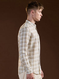 THE BEAR HOUSE Men Slim Fit Opaque Checked Casual Shirt