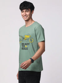 ADRO Men Graphic Printed Round Neck Cotton T-shirt