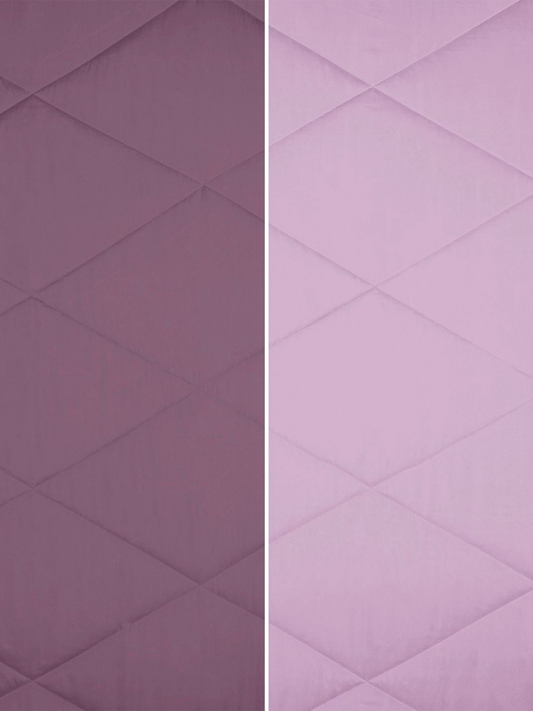 Story@home Purple & Pink Solid Reversible 240 GSM Heavy Winter Single Bed Comforter