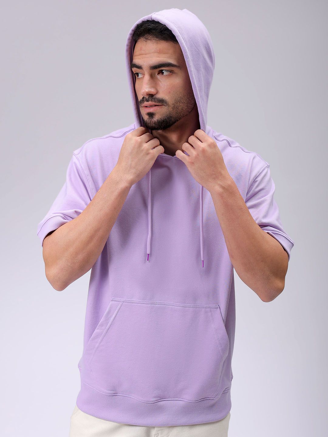 The Indian Garage Co Men Hooded Short Sleeves Sweatshirt