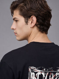 ADRO Men Printed Drop-Shoulder Sleeves T-shirt