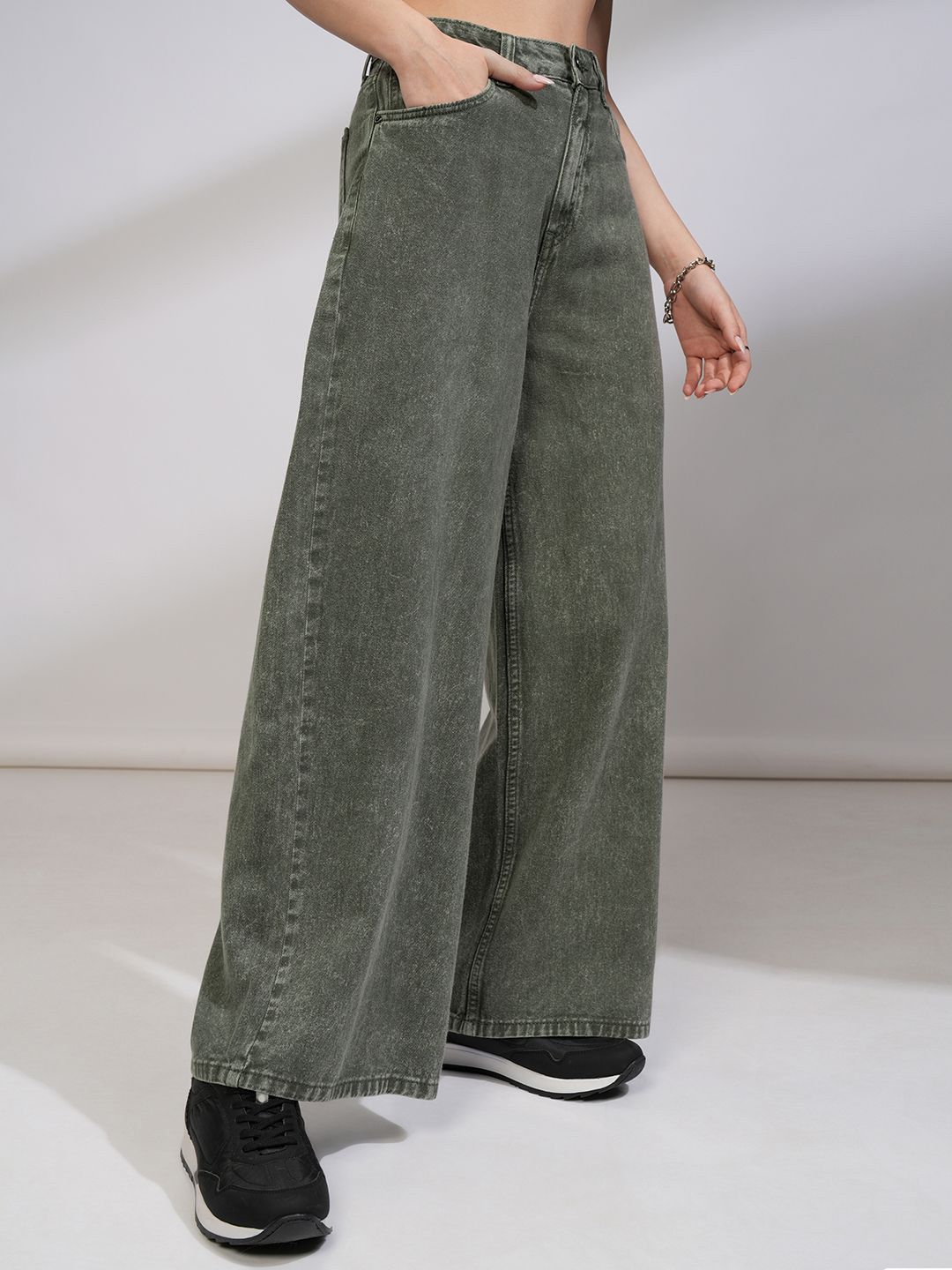 Tokyo Talkies Women High Waist Fla Jeans