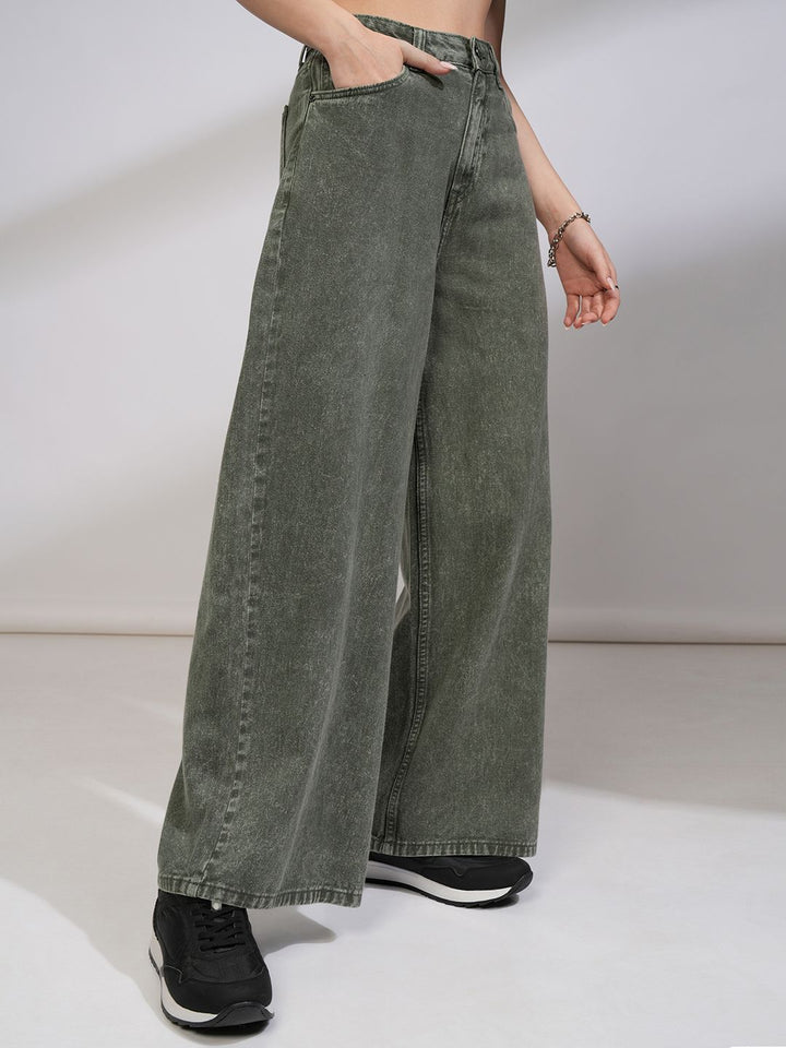 Tokyo Talkies Women High Waist Fla Jeans