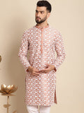 Kerja Benang Sulam Bunga Anouk Kurta Kolar Mandarin