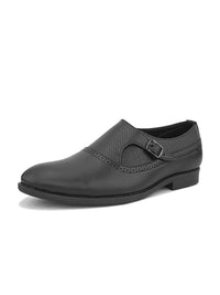 House of Pataudi Men Textured Slip On Formal Loafers