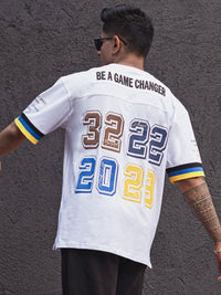 Powerlook Men Typography Printed Round Neck Cotton Oversized T-shirt