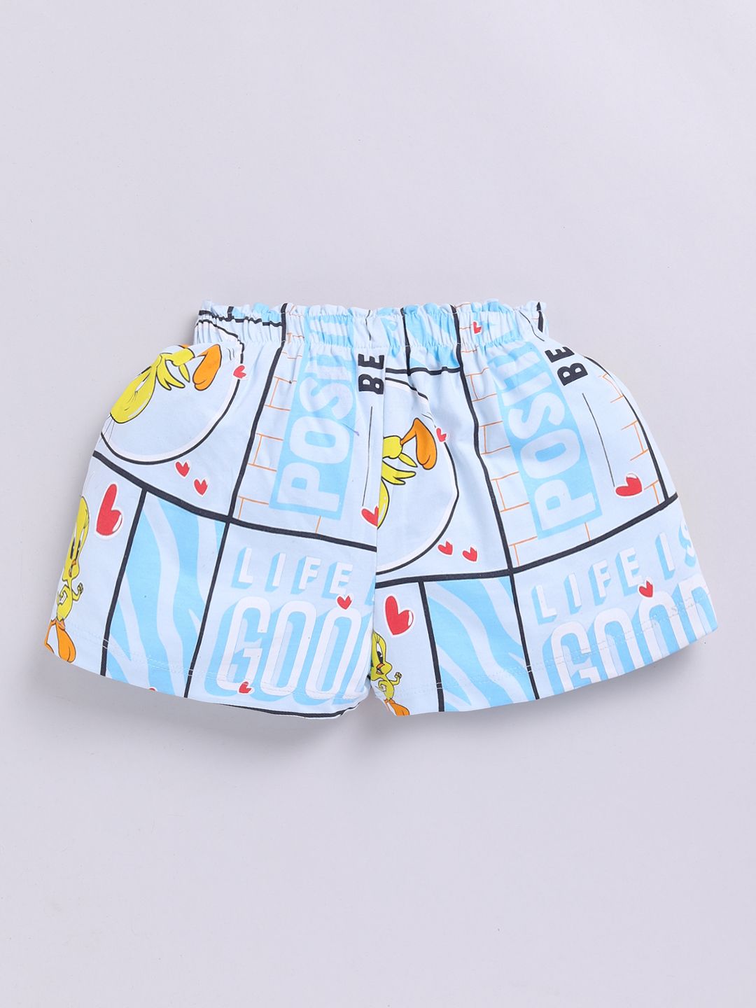 Happy Faces Girls Tweety Printed Pure Cotton Shorts