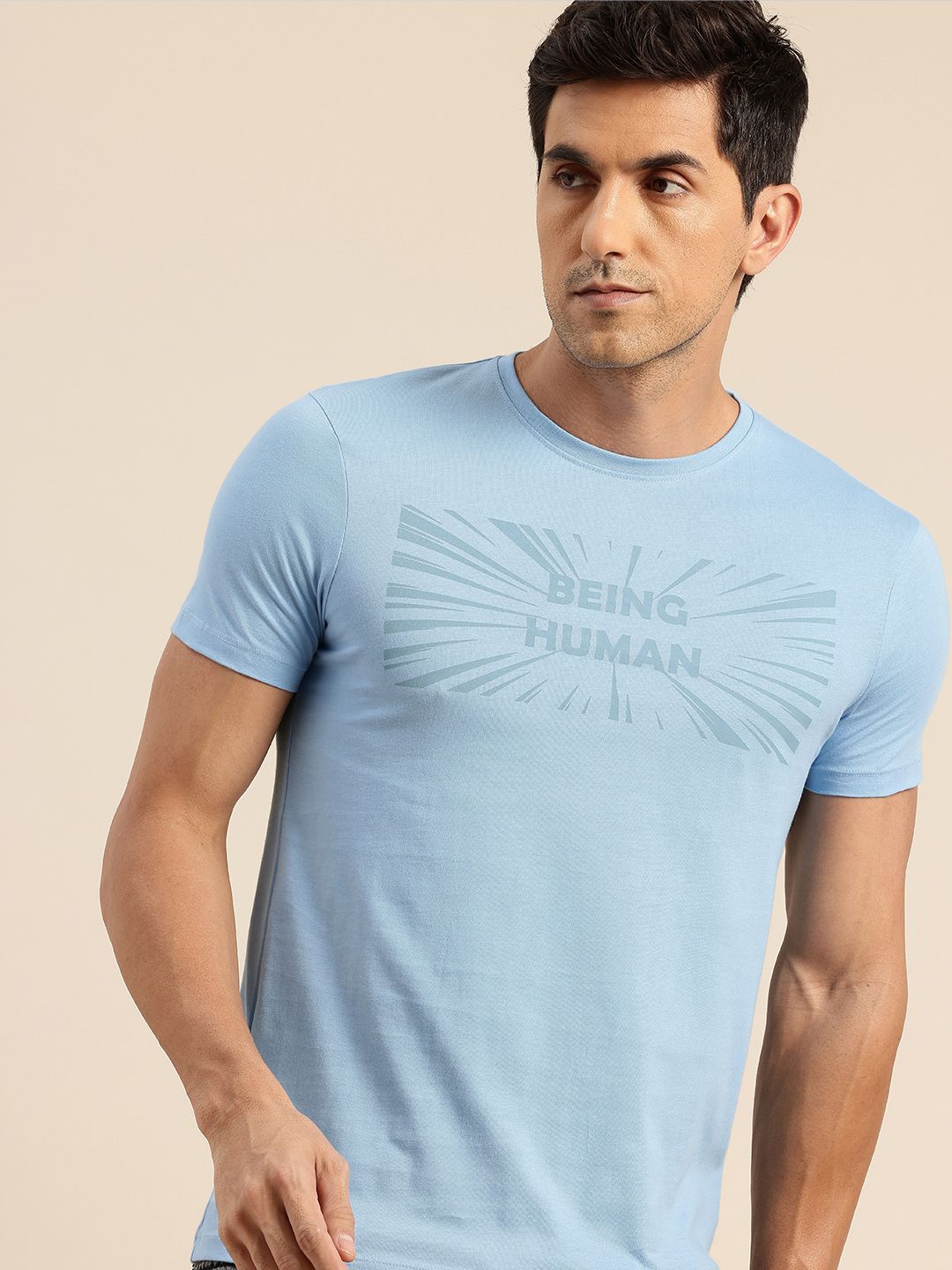 Being Human Typography Printed Pure Cotton T-shirt